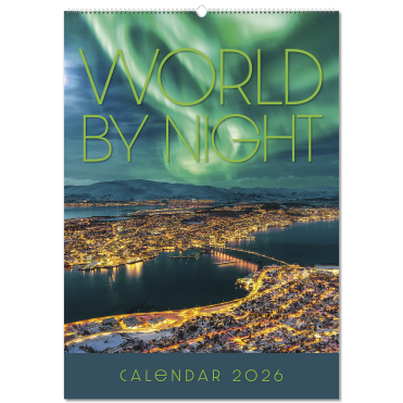 World by Night Wall Calendar