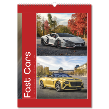 Fast Cars Wall Calendar - 7 Leaf